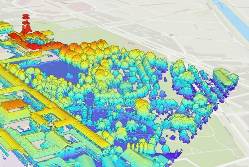 Zone verdi ricostruite grazie a dati LiDAR
