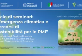 Ciclo di seminari: Emergene climatica e immagini si sostenibilità per le PMi