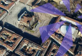 Piazza Castello (Torino) ricostruita in 3D (con Logo NODES)